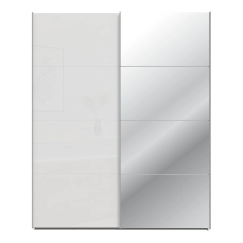 Szafa ubraniowa 170 cm Kolor Biały / Biały połysk